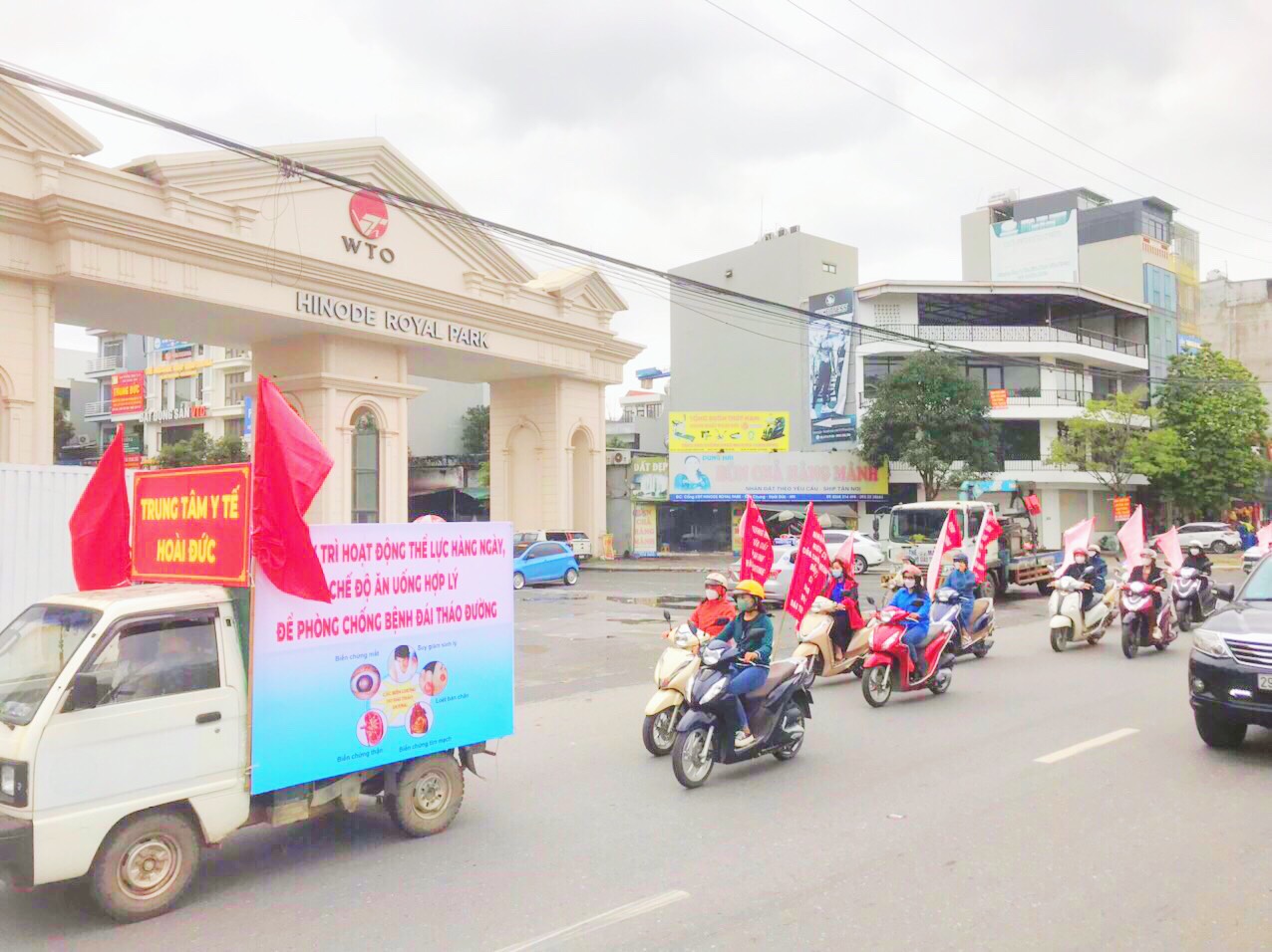 TTYT Hoài Đức tổ chức truyền thông lưu động hưởng ứng Ngày Thế giới phòng chống bệnh Đái tháo đường 14/11/2023